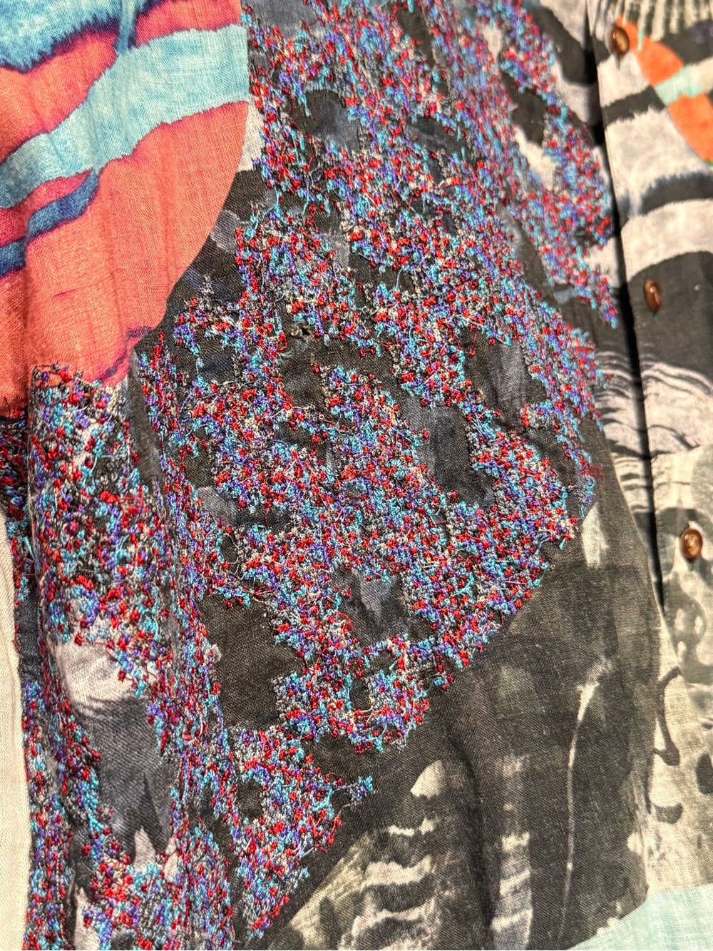 Robert Graham Hooked On You Linen Abstract Embroidered Shirt 3XL LIMITED EDITION - Picture 10 of 16